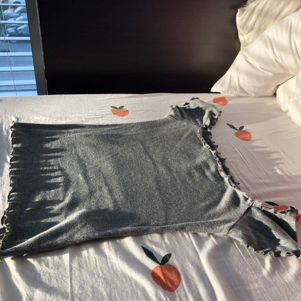 Off shoulder Grey top